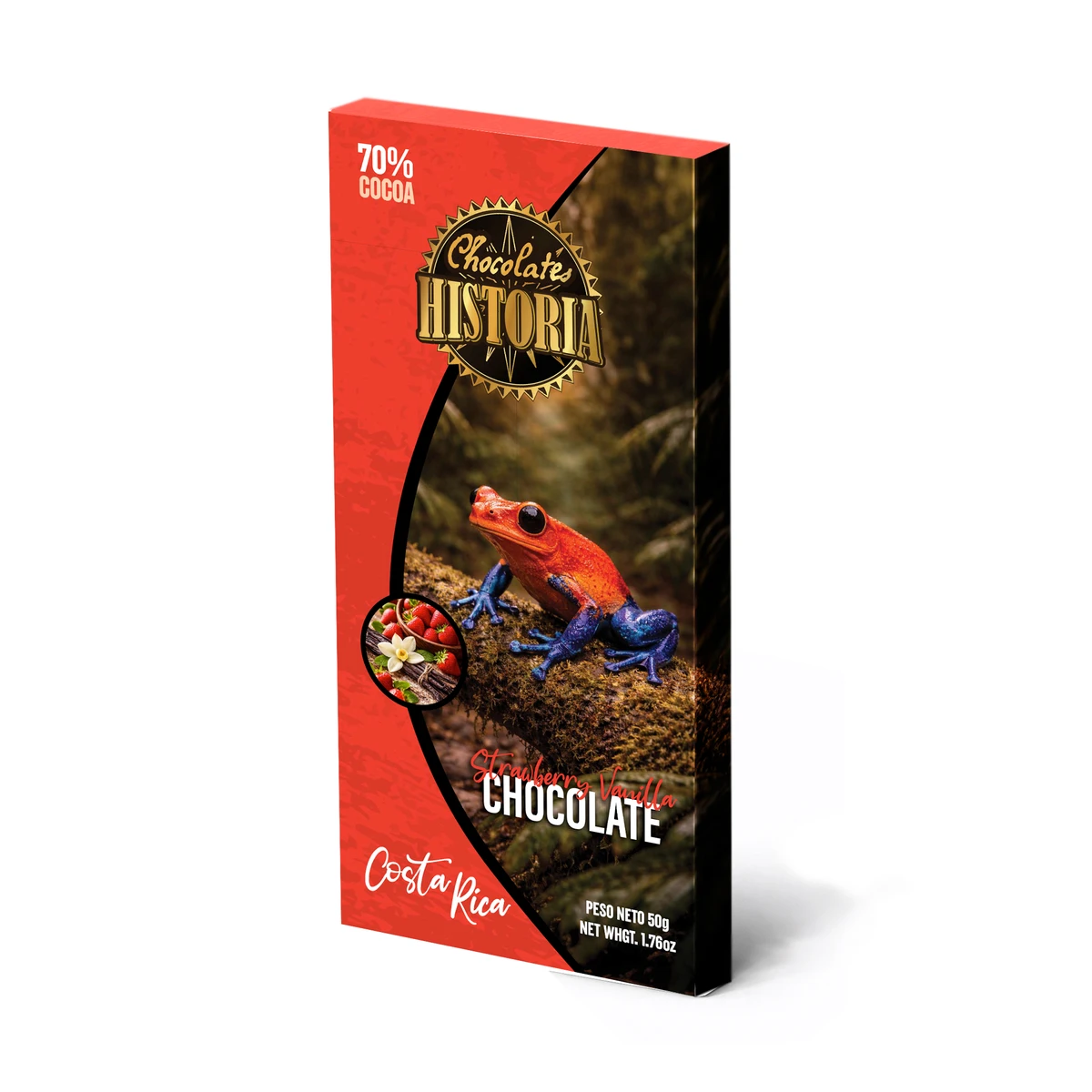 Chocolate Oscuro 70% - Fresa y Vainilla