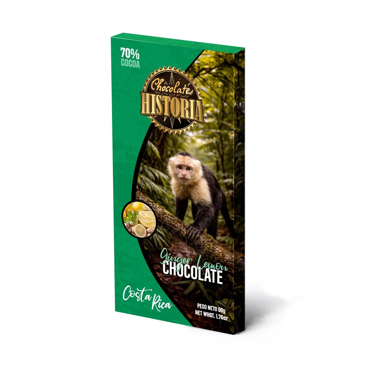 Chocolate Oscuro 70% - Jengibre y Limón